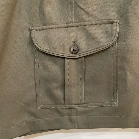 Haggar brand green plus size shorts 100%‎ polyester flat front size 50 - Picture 2 of 6